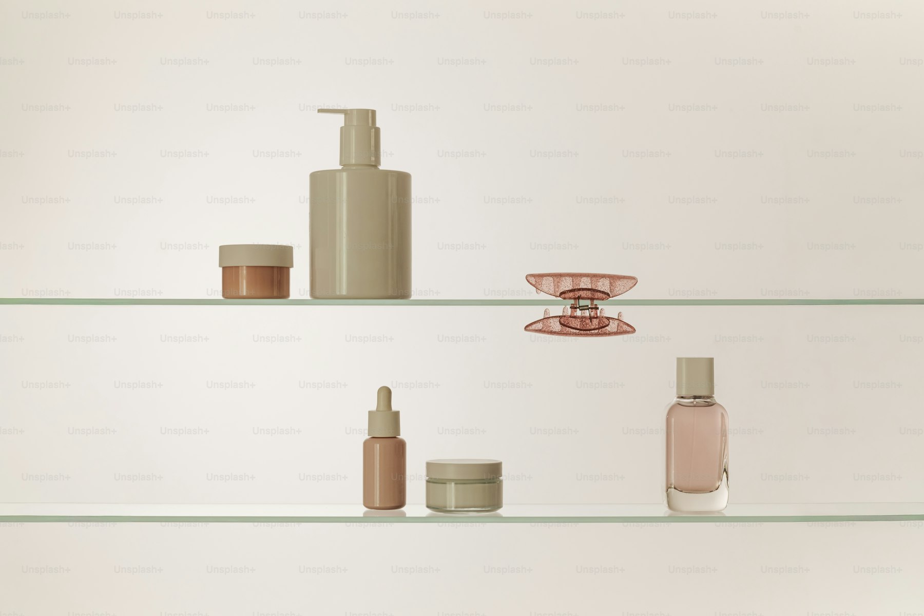 Curated shelf of skincare products showing trend toward intentional routines